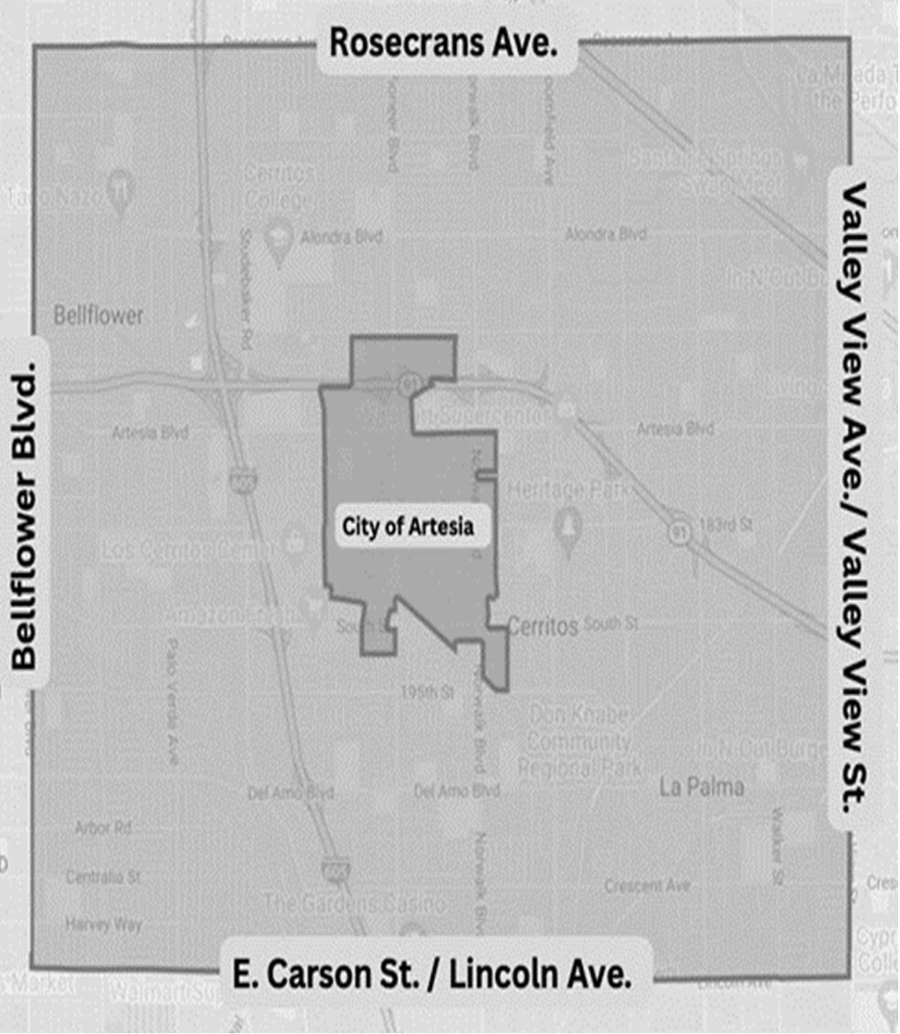 Dial-A-Ride Boundary map