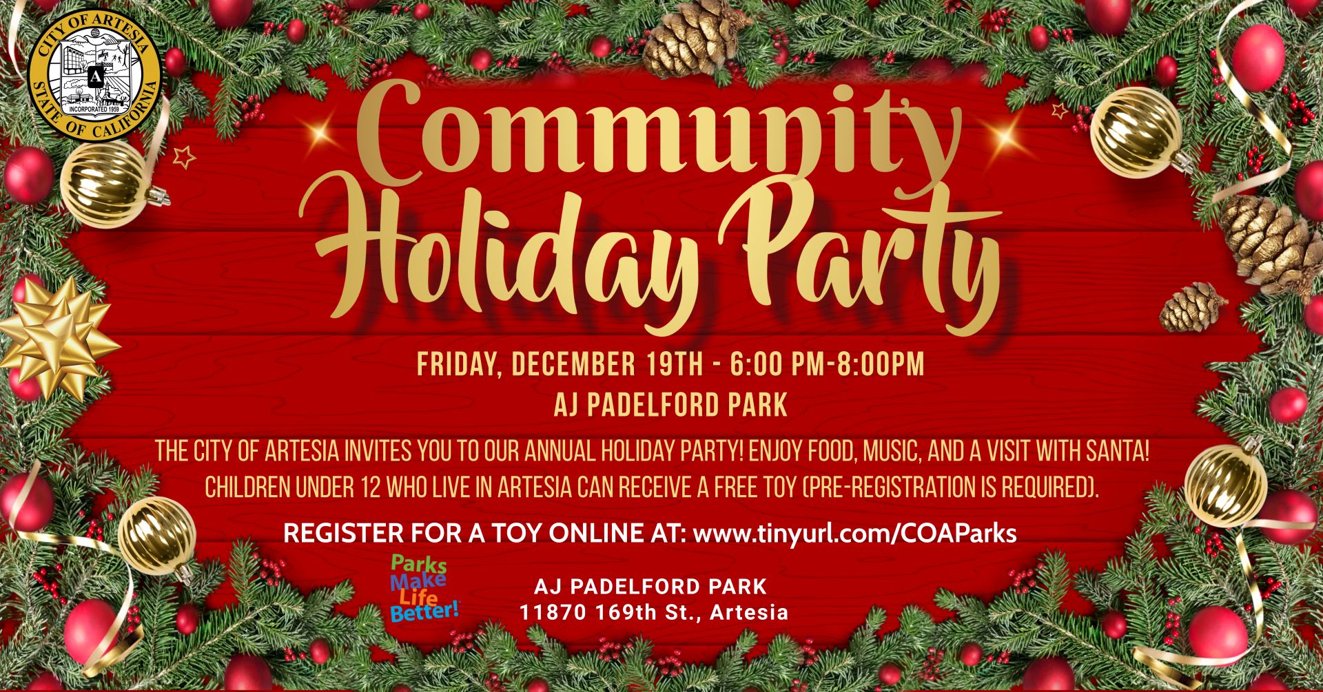 community holiday party 2025 fb event